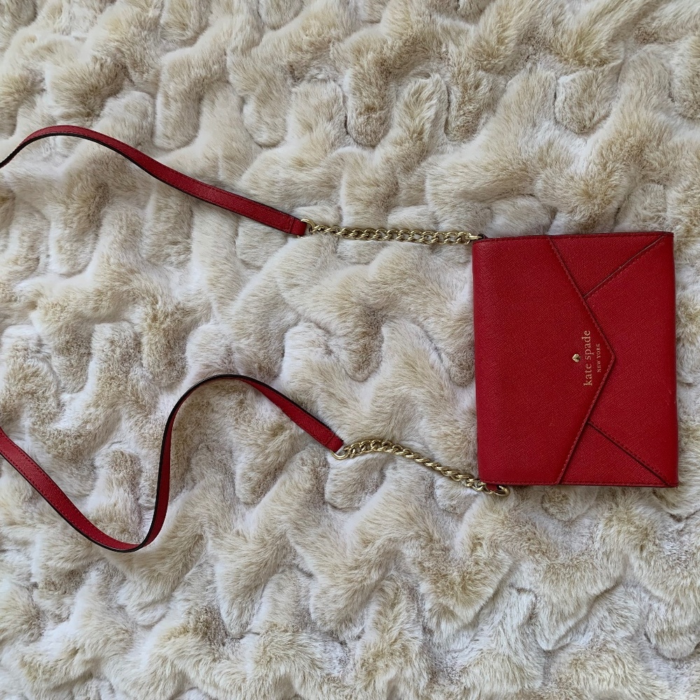 Kate Spade, Crossbody, Red Envelope Purse, Handbag